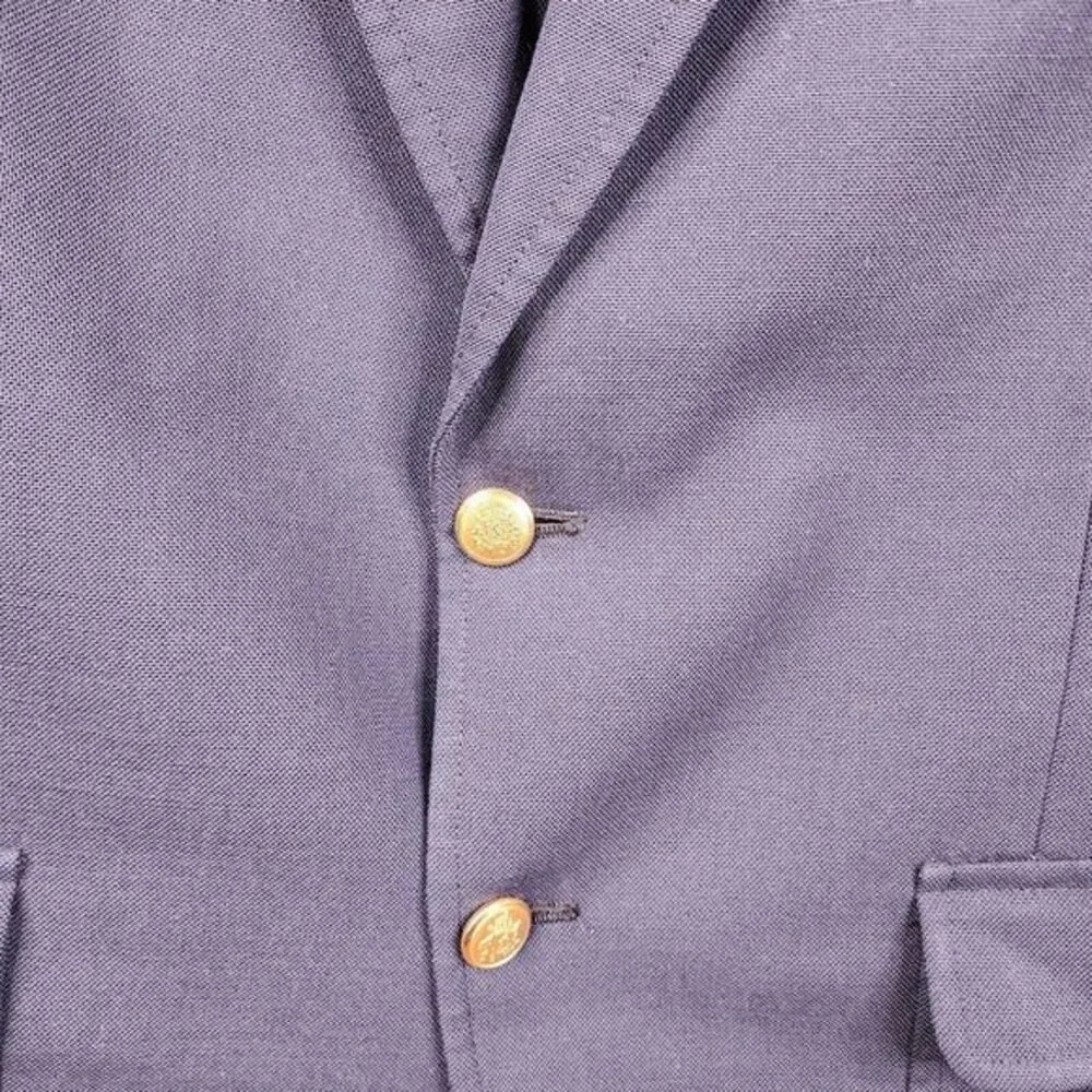Kingsridge Men's Navy Jacket Blazer Sport Coat Gold Buttons Roper's Lined *Read*